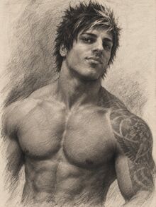 Charcoal study of Zyzz